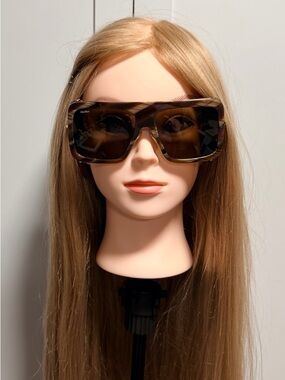 MaxMara Brown Tortoiseshell Oversized Square Luxury Sexy Sunglasses